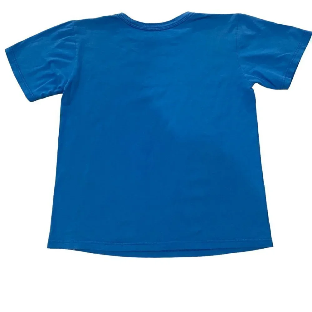 Disney Store Boys T-Shirt Buzz Lightyear Blue Cartoon Character Crewneck Size M